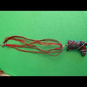 Handmade Wire Wrapped Necklace! Cowboy Boot!